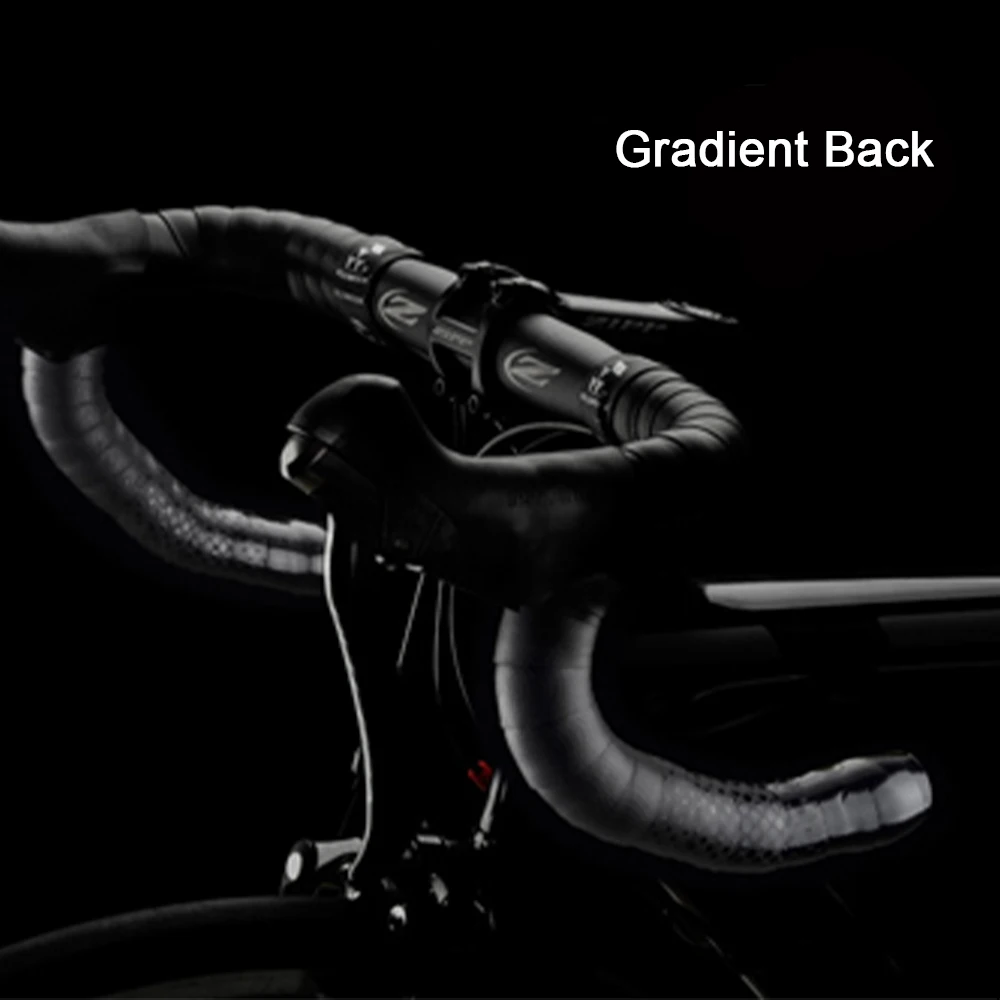 Gradient Black Новые высококачественные ленты для руля велосипеда, крутые силиконовые и полиуретановые ленты для руля, аксессуары для велосипедных ручек - Цвет: Gradient Black
