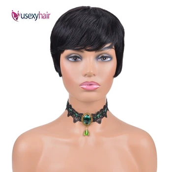 

Wigs Straight Short Human Hair 100% Human Hair Remy Short Wigs For Black Women 150% Density Brazilian Pixie Cut Straight Bob Wig