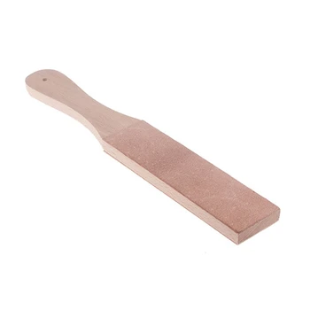 

New 38Cm Wooden Handle Leather Sharpening Strop Handmade Razors Polishing Board Leather Sharpening Strop Sharpener