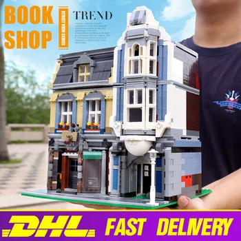 

Creator European Style Bookshop Model City Street View Model Building Kits Blocks Bricks Education Toys