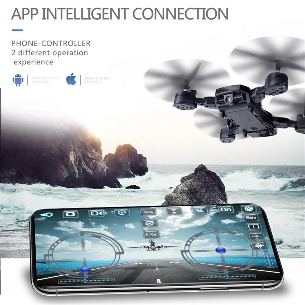 T12 складная версия wifi 200mp LF609 2,4G 480P Складная 3D откидная высота удерживает Безголовый FPV RC Квадрокоптер