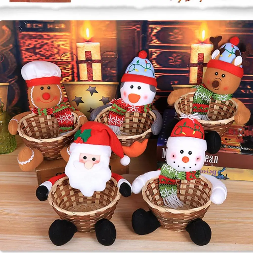 

2020 New Cute Christmas Candy Basket Decoration Christmas Children Candy Basket Small Penguin Home Garden Festive Party Supplies