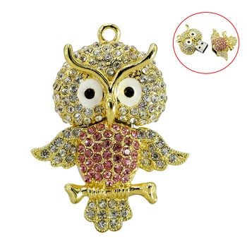 

Metal Owl Flash Memory Stick U Disk Animal usb Flash Drive Pendrive 256GB 128GB Cle USB2.0 4gb 8 16 64 gb Key memory 32GB 256 GB