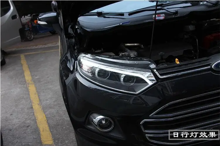 Автомобильный Стильный чехол для Ford EcoSport 2013- головной светильник s светодиодный головной светильник DRL светодиодный объектив фары HID Xenon светильник поворота ходовой светильник