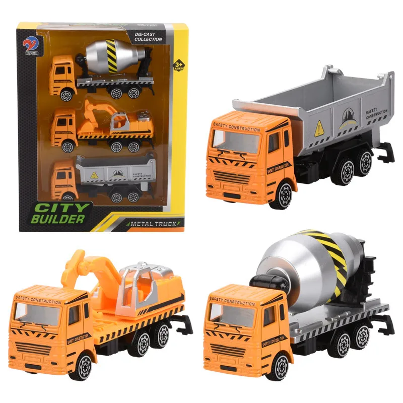 

Children Model Alloy Trolley Model Set Excavator Fire Truck Missile Truck Alloy Models Toy