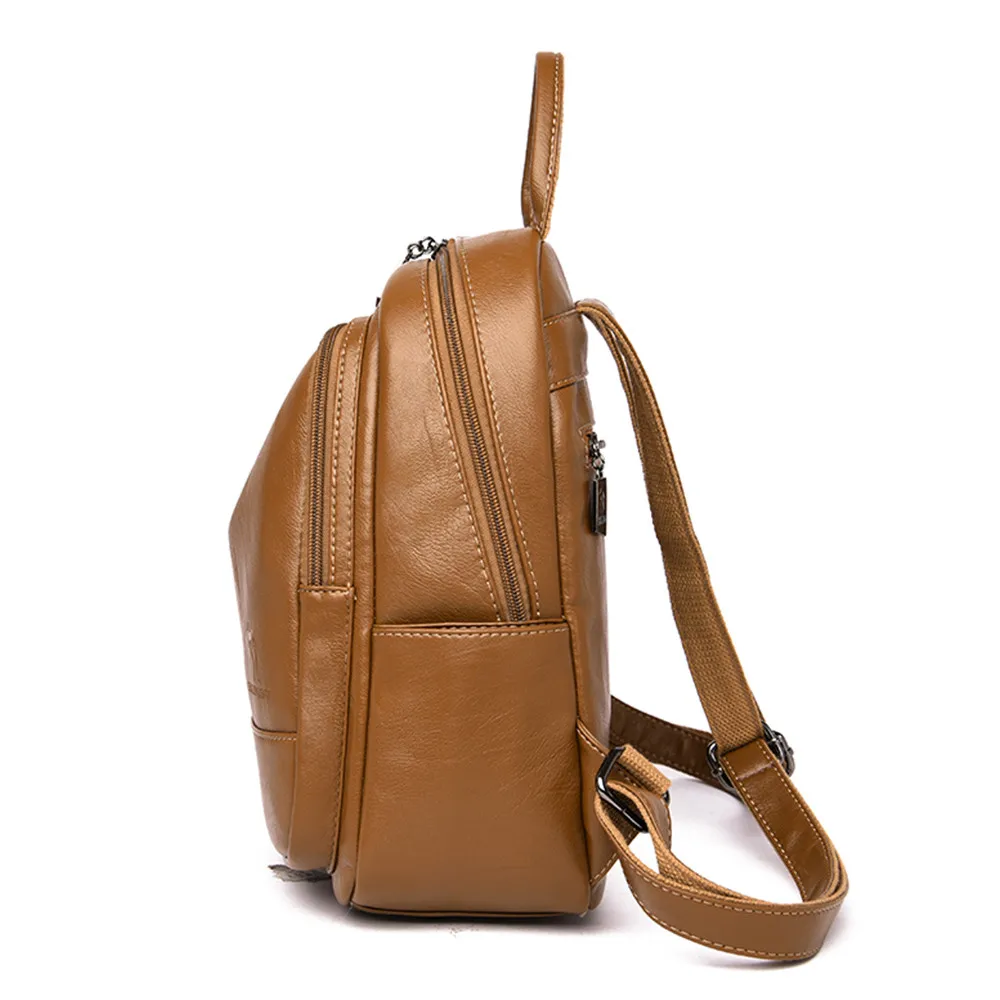 Женские рюкзаки из мягкой кожи винтажные школьные сумки для девушек дорожная