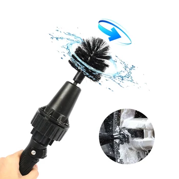 

Car Handle Washing Brush Clean Tools Water-driven Rotating Cleaning Brush For Car Motorcycle Bicycle Wheel Tire Rim Brush