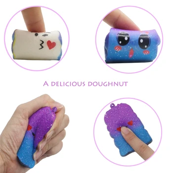 

Mini squichi kawaii squishy pack Galaxy Toast Starry sky Decompression toys Slow Rising Cream Scented anti stress Toy A40