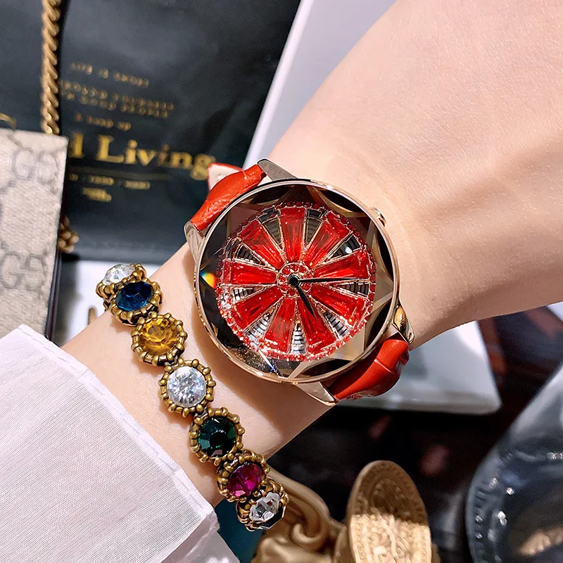 Новые женские наручные часы платье кожаные часы женские часы со стразами большие часы с алмазами женские кварцевые часы Montre Femme saat