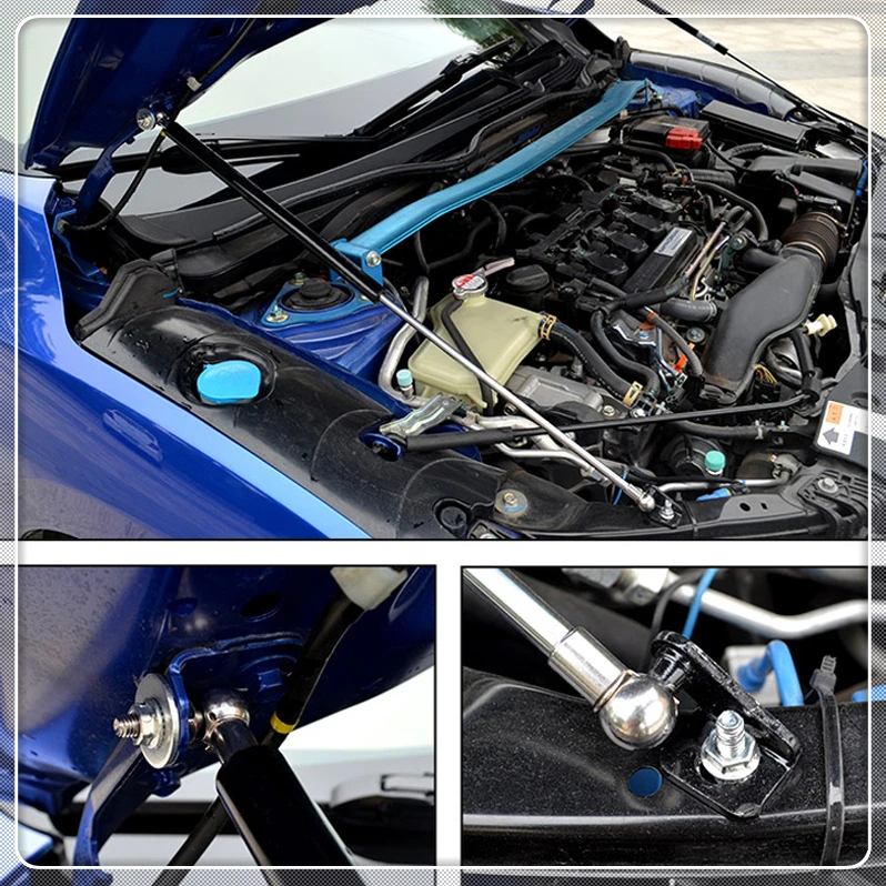 Для Honda Civic 10th Gen 4dr Sedan 2016 2017 2018 2019 крышка капота стойка гидравлическая штанга