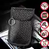 1PCS Anti-Theft Keyless Entry Car Key Cover Signal Radiation Blocking Farady Bag Car Key Wallet Portable Security Keychain 1