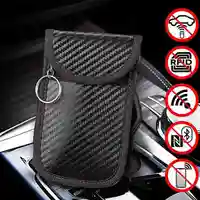 1PCS Anti-Theft Keyless Entry Car Key Cover Signal Radiation Blocking Farady Bag Car Key Wallet Portable Security Keychain 1