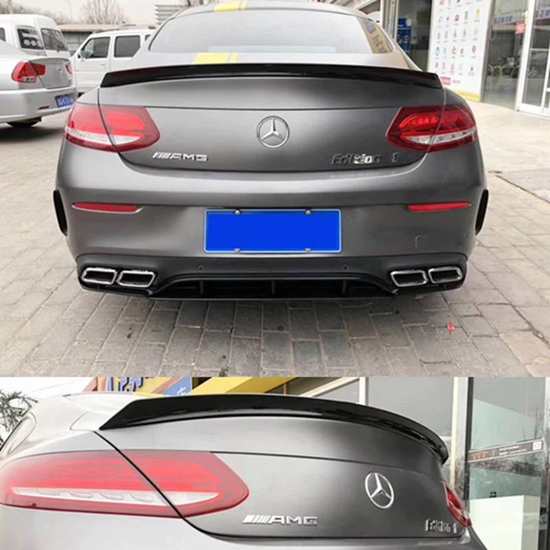 Спойлер из углеродного волокна для Mercedes C Class W205 модель C200 C250 C300 C180 C350 Coupe 2 Door Car 2014 и