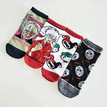 Носки Inuyasha, женские хлопковые забавные короткие носки с героями мультфильмов, милые корейские удобные уличные модные повседневные носки Skarpetki