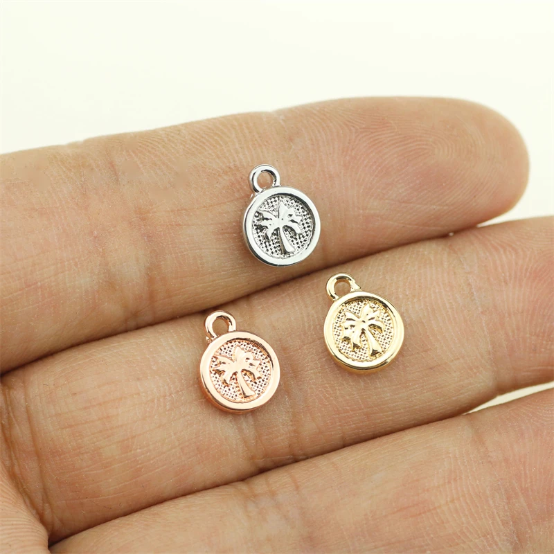 

20 шт. 8*10 мм кокосовое дерево монета цинковый сплав ожерелье, серьги браслет ювелирные изделия своими руками