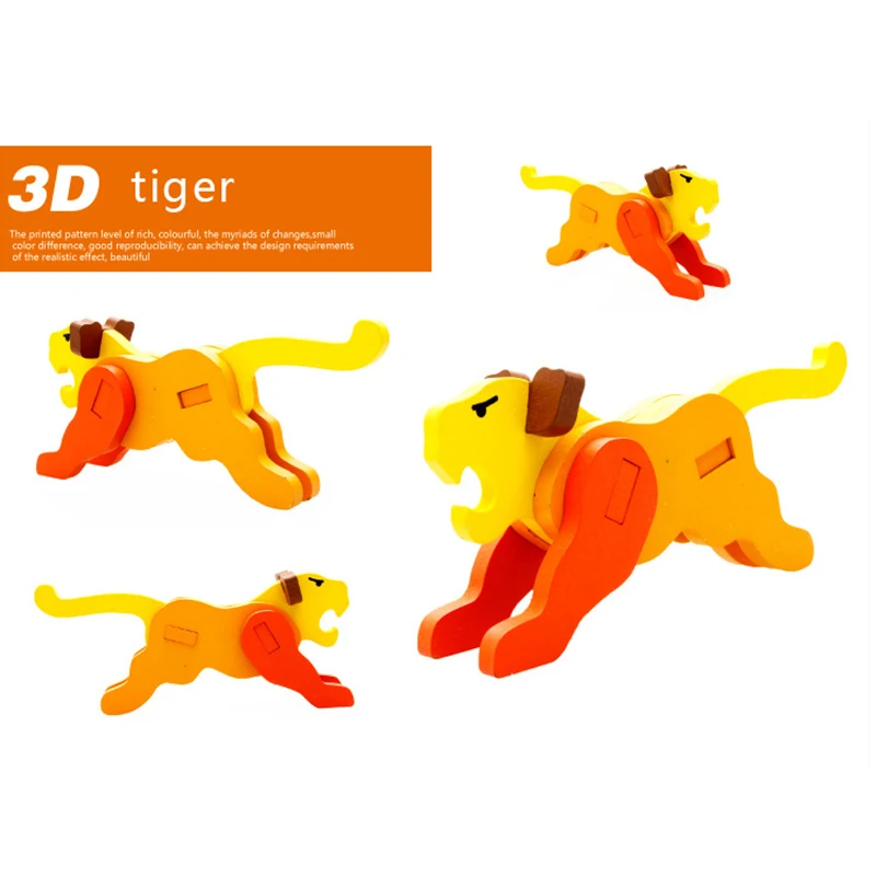 Модные Детские пазлы, игрушки, деревянные 3D головоломки, головоломки для детей, детские Мультяшные животные, Развивающие головоломки, игрушки