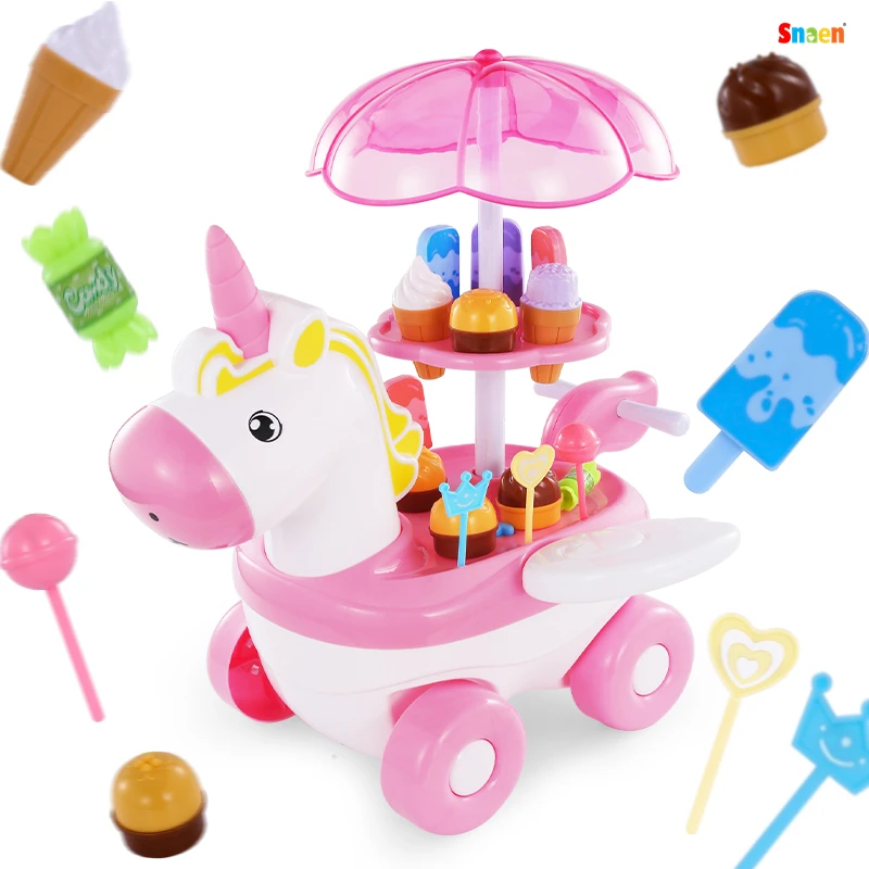Ice Cream Shop & Sweets Candy  Kids Pretend Play  Toy with Light & Music 