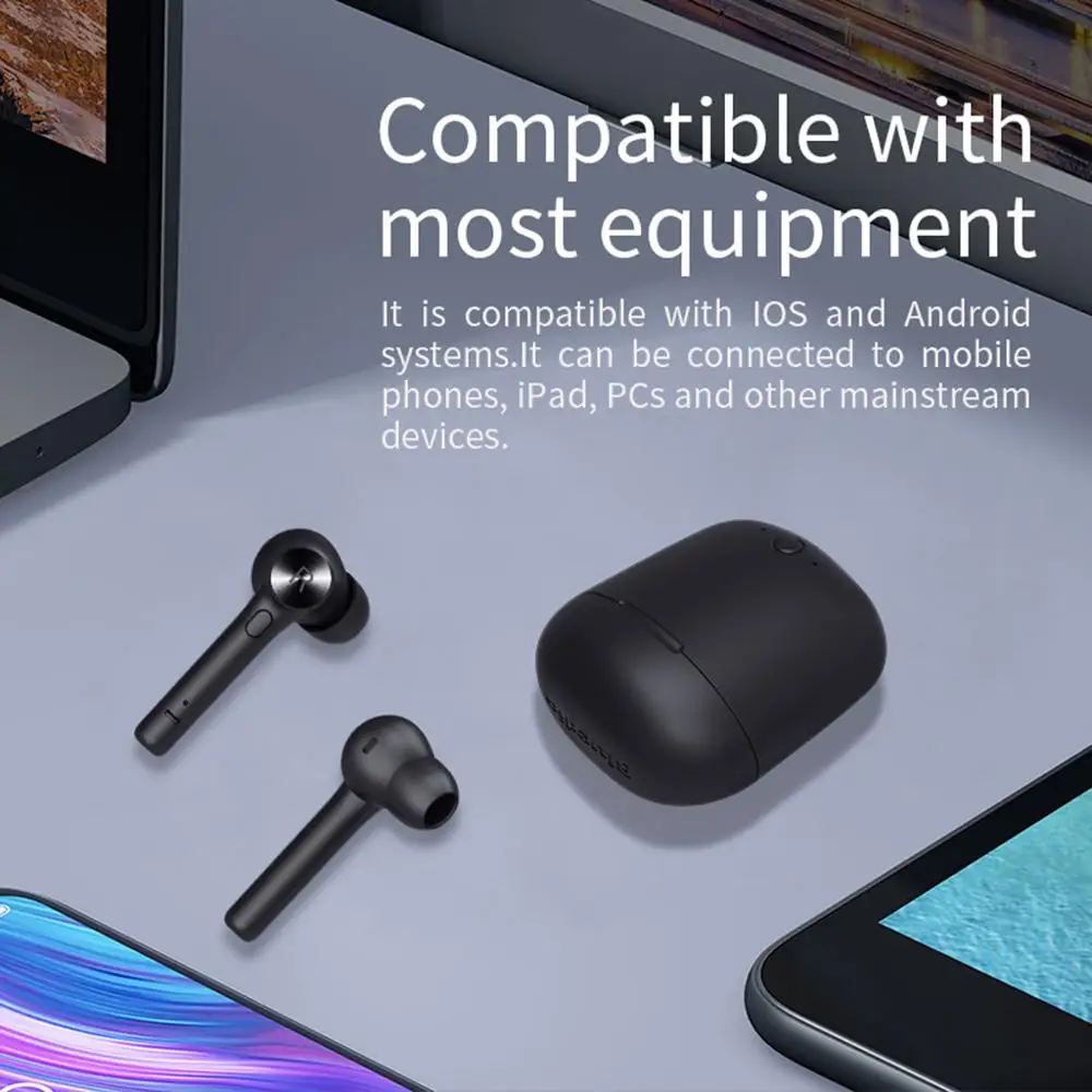 TWS стереонаушники Bluedio с поддержкой Bluetooth 5 0 и зарядным футляром|Наушники