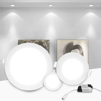 

Led Downlight Recessed Kitchen Home Lamps 220V Thin Panel Lights 3W 6W 9W 12W 15W 18W LED Down Light Ceiling Lamp