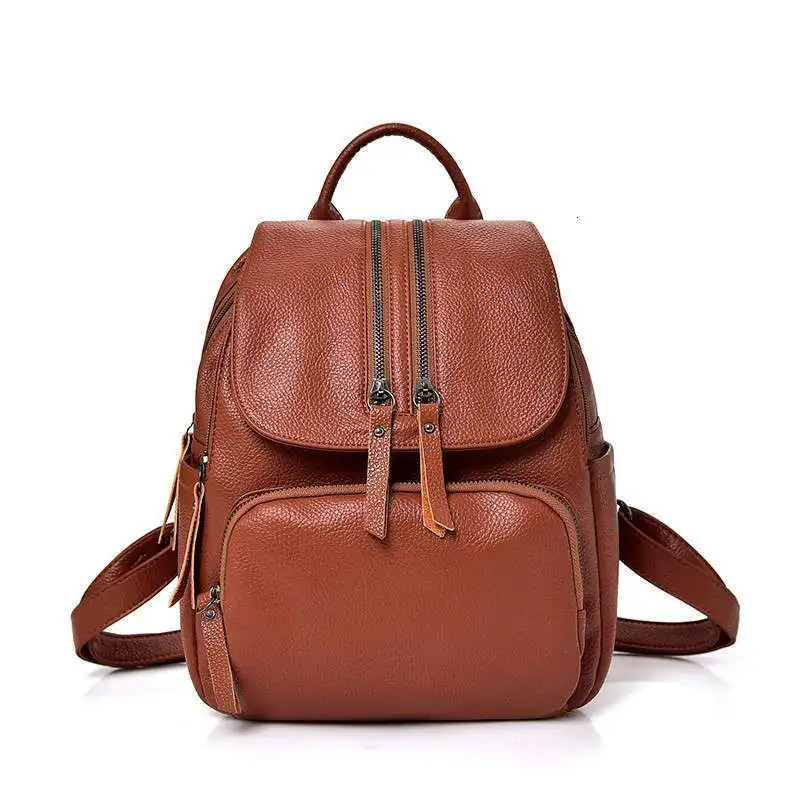 Women Leather Backpacks High Quality Ladies Bagpack Preppy Style Back Pack Backpack For Girls Vintage Rucksacks School Bags
