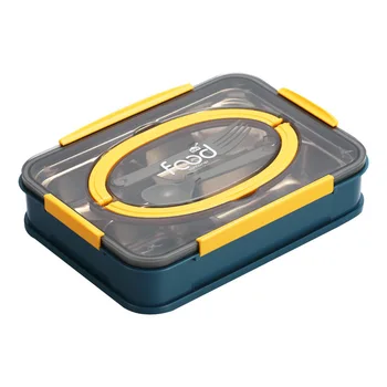 

Stainless Steel Lunch Box with Cutlery Lunch Box Student Adult Compartment Portable Portable Multifunctional Lunch Box