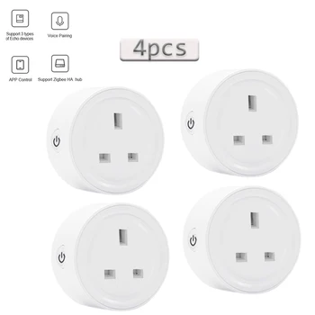 Mini Smart Plug For ZigBee Wifi Switch Support Remote Voice Control Outlet APP Socket Works With Alexa Google Home wifi smart plug mini wifi socket works with alexa echo google home smartthings app remote control timer plug 10a