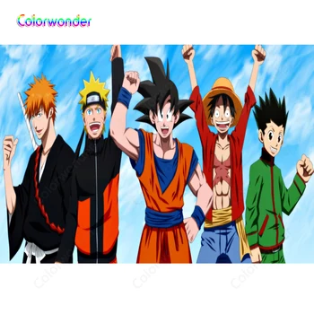 

Comic Character Naruto Luffy Backdrop Birthday Banner Party Theme Baby Shower Photography Background For Photo Studio Vinyl