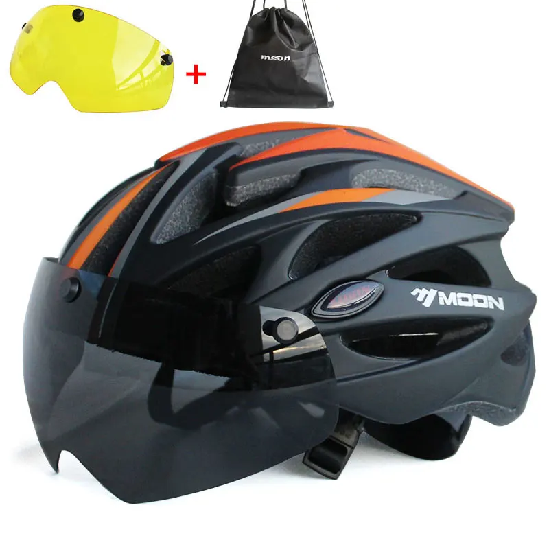 MOON casco da ciclismo integrato modellato per casco da bicicletta  ultraleggero da corsa per uomo e donna casco da bici con occhiali magnetici  - AliExpress Sports \u0026 Entertainment