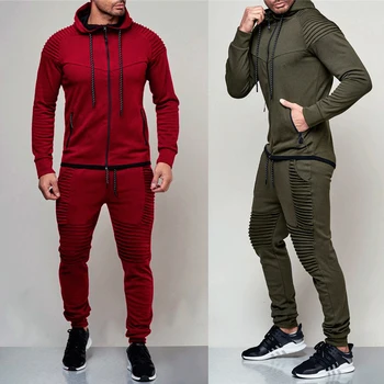 

Two Pieces Men's Sportswear Suit Sweatshirt Male Hoody Tracksuit man Sweatsuit Outfit Men clothes