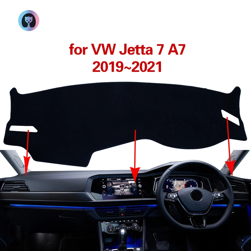 Противоскользящий коврик для приборной панели Volkswagen VW Jetta A7 MK7 фланелевый