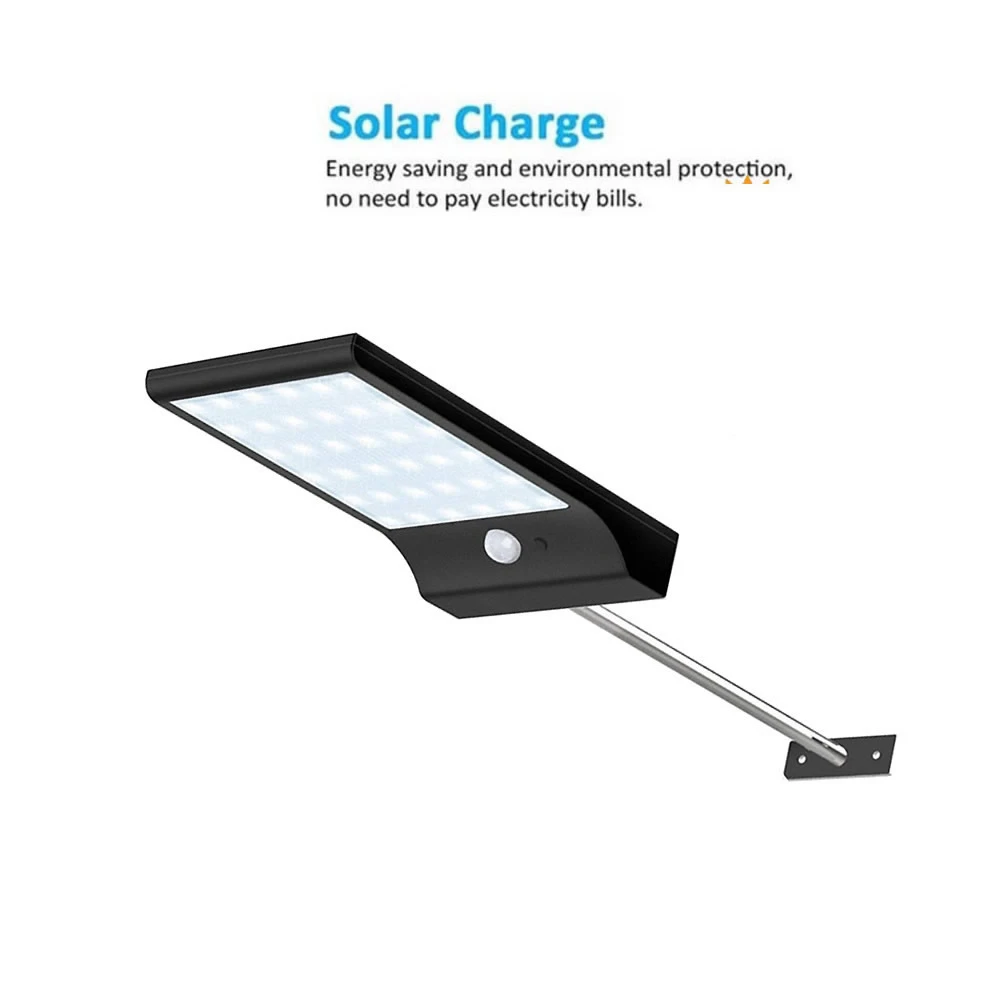 

Aluminum pole 48/36 LED Solar powered Solar Power Wall Light Outdoor Indoor Waterproof Energy Saving Street Yard Path Home patio