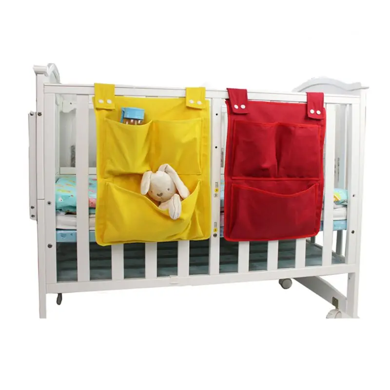 Cartoon Rooms Nursery Hanging Storage Bag Diaper Pocket For Newborn Crib Bedding Set Baby Cot Bed Crib Organizer Toy 45*35cm