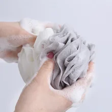 Простые двойные мягкие натирающие полотенца Loofah удобные перчатки, ванна сзади вспенивающая Цветочная губка для ванны Wish Amazon