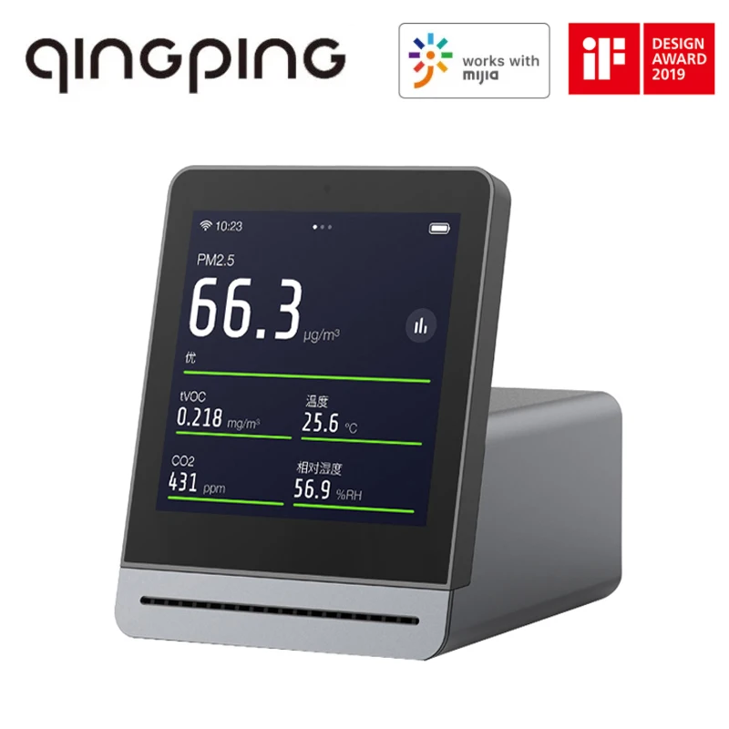 Qingping Air Detector Retina Touch IPS Screen Pm2.5 Monitor Smart Mijia APP Control Mobile Operation | Электроника