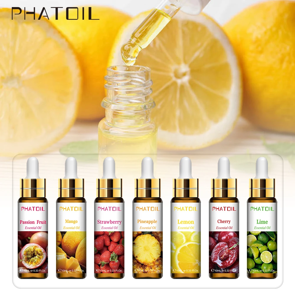 10ml with Dropper Pure Fruit Fragrance Essential Oil Diffuser Strawberry Mango Musk Banana Coconut Aroma for Candle Soap Making-1