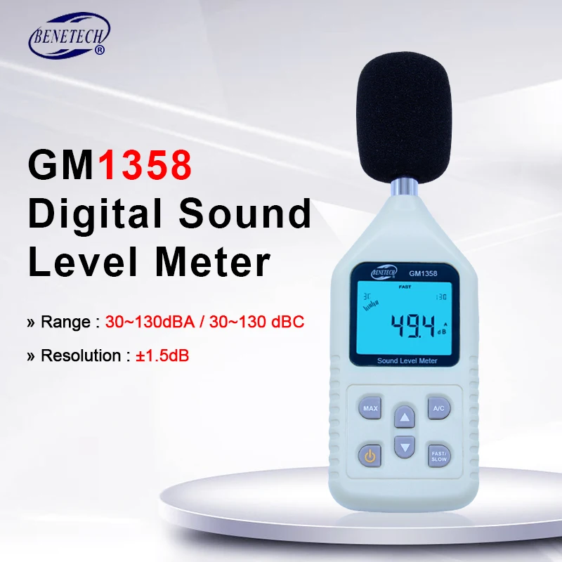 Измеритель уровня шума Benetech GM1358 30-130 дБА 35-ДБН | Инструменты