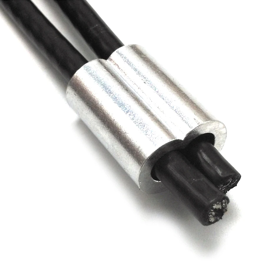 1mm ~ 12mm cavo metallico doppio anello manicotti in alluminio raccordi a Clip pinze per cavi, J009
