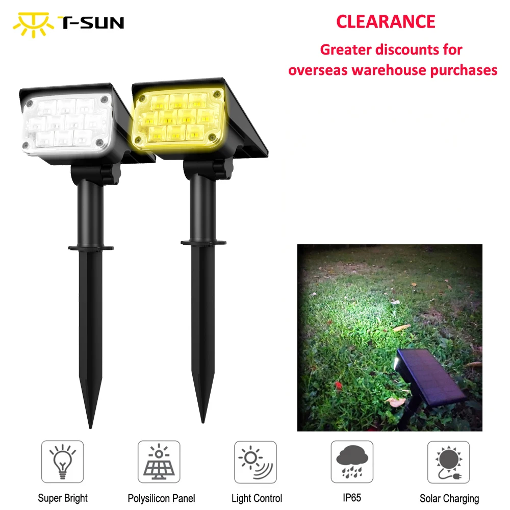 T-SUNRISE 1-4 шт 20LED солнечный садовый светильник IP65 Водонепроницаемый Авто Вкл/Выкл