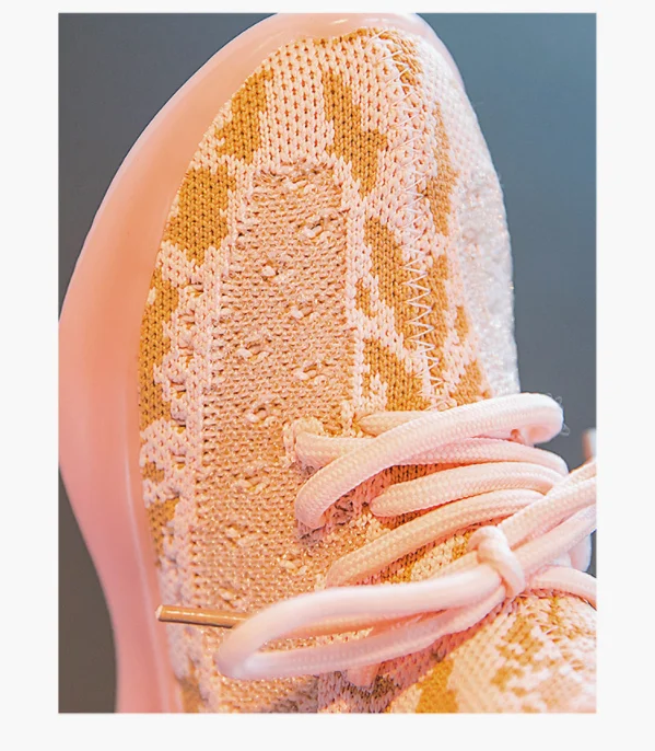 Fly Knit светящаяся детская обувь; Новинка; сетчатая дышащая обувь для мальчиков и девочек; повседневная обувь для бега; кроссовки для девочек