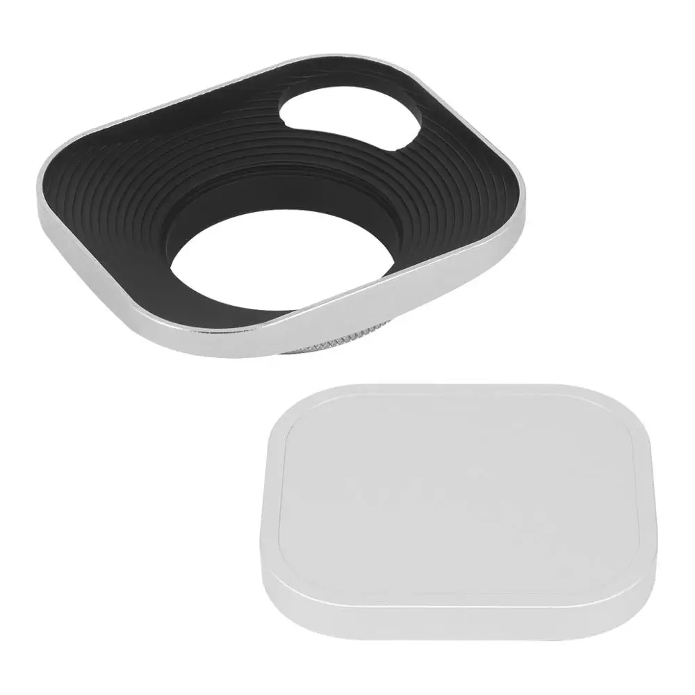 

Haoge Metal Screw-in Lens Hood Hollow Out Designed with Cap for Leica Rangefinder Camera with 39mm E39 Filter Thread Lens Silver
