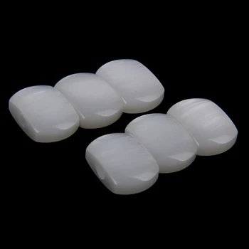 

6Pcs Beautiful Guitar Tuner Machine Head White Pearloid Oval Acrylic Buttons