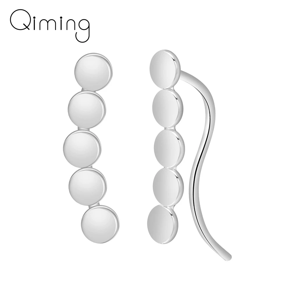 

Minimal Round Ear Studs Earrings For Women Sweet Boho Jewelry Circle Drop Earring Pendientes Mujer Silver Simple Earrings