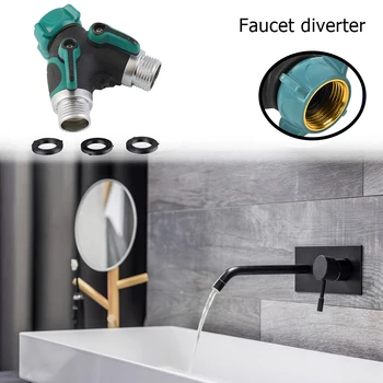 

Outdoor Tap Watering Connector Distributors 2-Way Garden Faucets Hose Splitter Household Garden Planting Elements