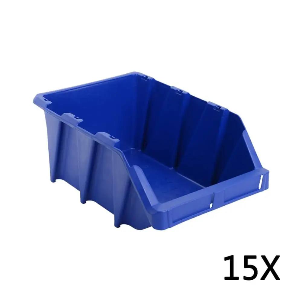 

2019 New Arrival 20 pcs Stackable Storage Bins 265x420x178 mm Blue Space-saving Storage Bin Set