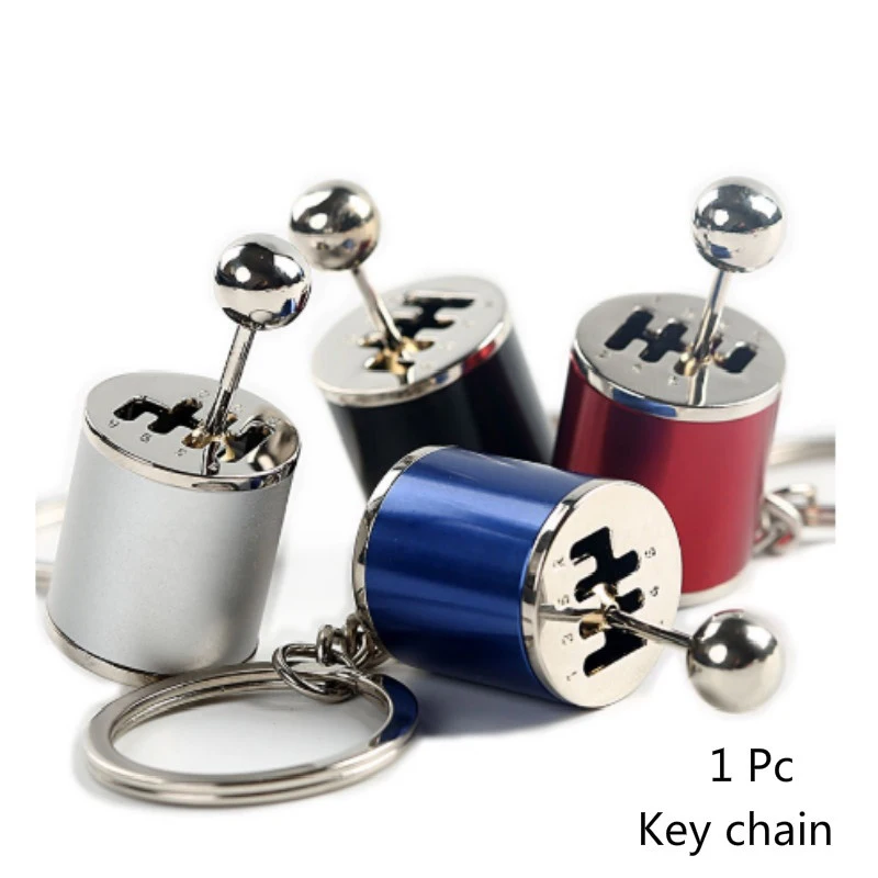 

1 Pcs Car Six Speed Removable Transmission Gear Shift Gear Shift Knob Gearbox Keychain Keyring