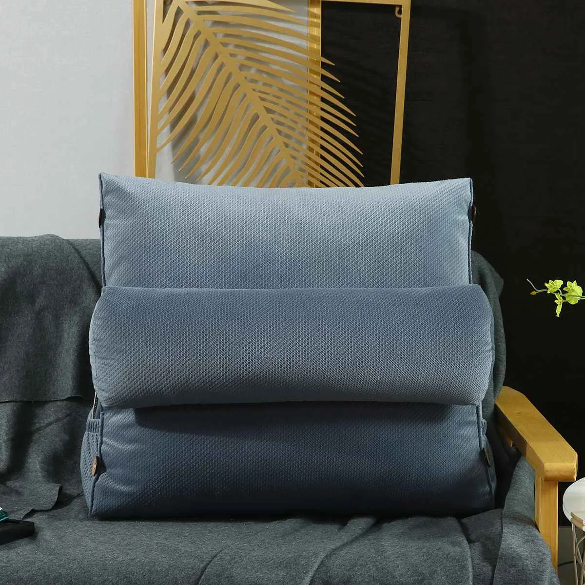 Sofa Triangular Cushion Multifunctional Chair Bedside Lumbar Removable  Office Chair Reading Living Room Pillow Home Decor Cojin - AliExpress