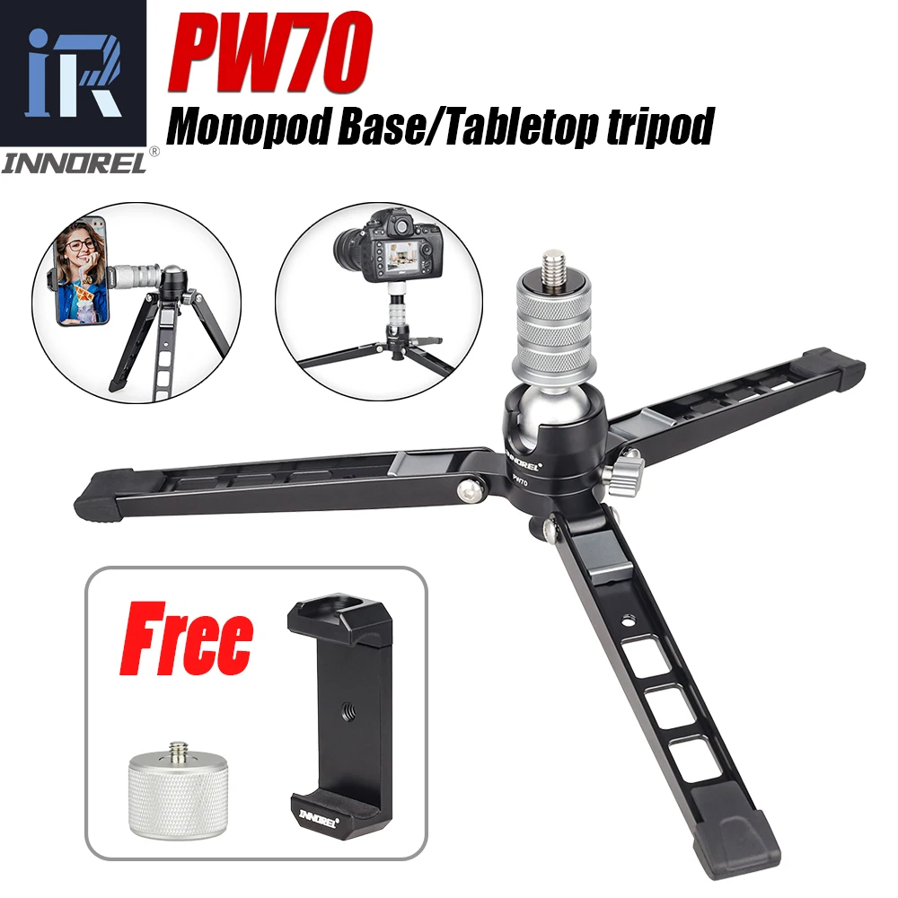  PW70 Tripod Aluminum Mini Multi-Function Photography Bracket For DSLR Camera Smartphones Monopod St