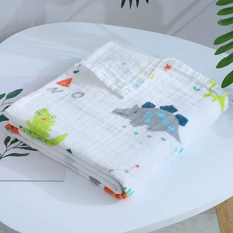 1pc Muslin 100% Cotton Newborn Swaddles Soft Baby Boy Girls Blankets Bath Gauze Infant Wrap Sleepsack Stroller Cover Play Mat 5