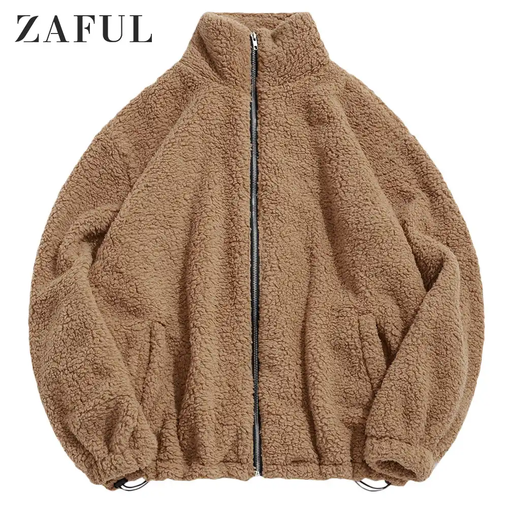 zaful fuzzy coat