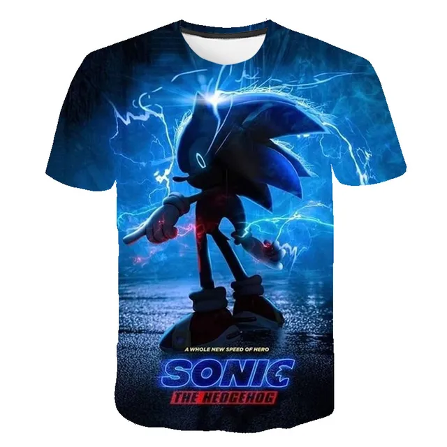 2020 Cute 3D Cartoon T Shirt Kids Clothes Summer Short Printed Sonic the Hedgehog t-shirt Boys Funny Teenager Children Tops